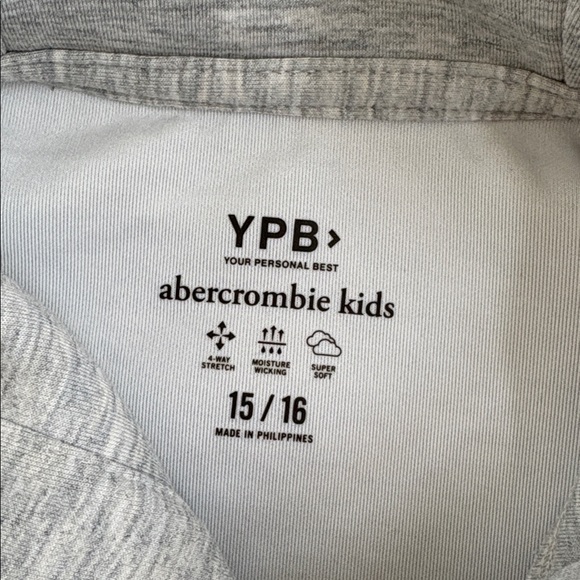 Abercrombie & Fitch YPB Neoknit Active Logo Popover Hoodie Grey Size 15-16 - Picture 7 of 7